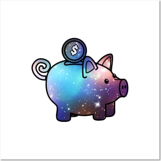 Galaxy Piggy Posters and Art